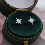 Sterling Silver Starburst Stud Earrings, thumbnail 5 of 12