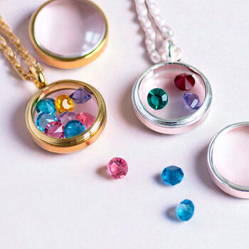 Create Your Own Family Birthstone Locket Necklace, 4 of 8