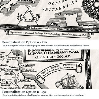 Roman Britain Map Hand Drawn Fine Art Print, 12 of 12