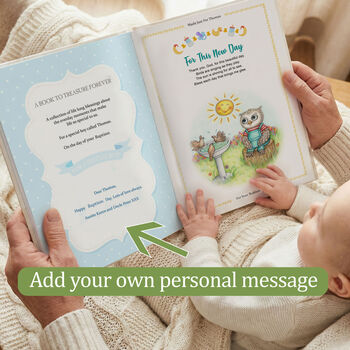 Personalised Baby Baptism Gift Book Of Blessings, 4 of 12