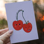 Cute Cherries Engagement Card, thumbnail 1 of 2