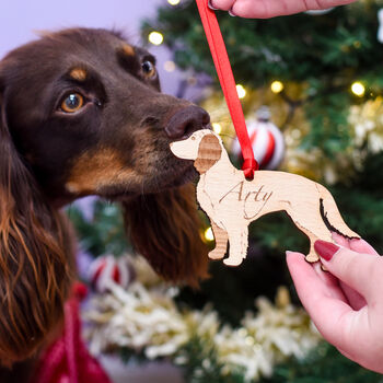 Traditional Wooden Dog Christmas Decoration, 12 of 12