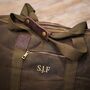 Personalised Initial Men's Waxed Cotton Canvas Holdall, thumbnail 6 of 7