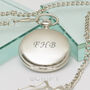 Personalised Polished Silver Initial Pocket Watch, thumbnail 3 of 4