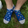 Peace Blue And Lux Taylor Blue Men's Trainer Socks Bundle, thumbnail 6 of 7