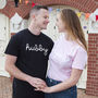 Wedding Hubby And Wifey Couples Tshirt Set, thumbnail 1 of 10