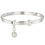 Personalised Sterling First Pearl Christening Bangle, thumbnail 3 of 7
