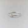 Sterling Silver Mini Triangle Charm Ring, thumbnail 1 of 5