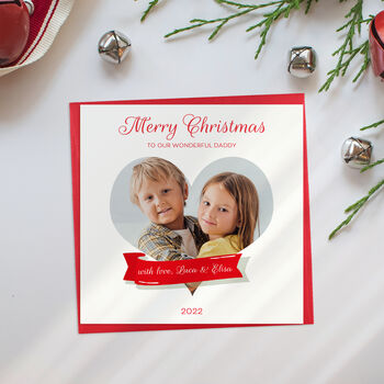 Personalised Christmas Photo Card For Dad, 2 of 2
