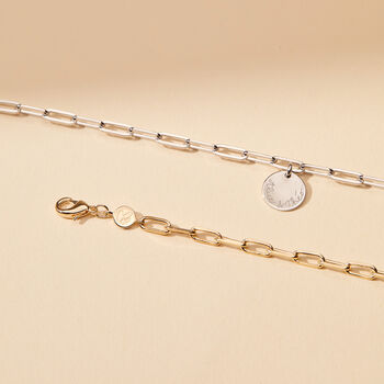 Personalised Disc Dainty Link Chain Bracelet, 2 of 6