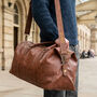 Personalised Nu Hide Holdall With Strap Embroidery, thumbnail 1 of 11