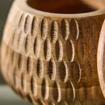 Textured Wooden Box With Lid, 3 of 4