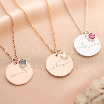 Esme Personalised Large Initial Birthstone Necklace, 5 of 12