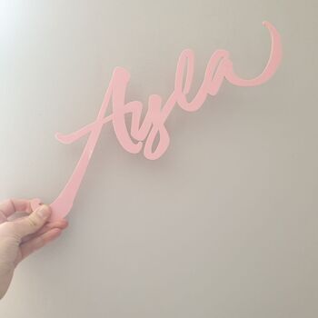 Personalised Red Acrylic Wall Name, 3 of 7