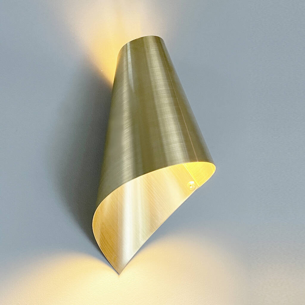 Brushed Brass Handcrafted Wall Light By arcform