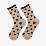 Polka Dot Glitter Socks In Beige / Black, thumbnail 3 of 5