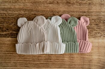 Personalised Knitted Baby Hat, 6 of 7