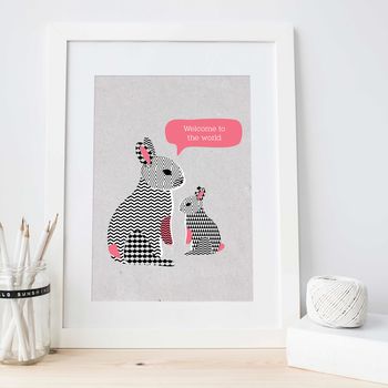 Personalised New Baby Girl Print, 2 of 2