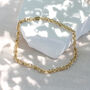 9ct Yellow Gold Diamond Cut Chain Bracelet, thumbnail 1 of 4