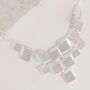 3D Look Cube Design Cascading Geometric Necklace, thumbnail 3 of 3