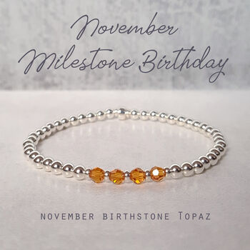 November Birthstone Bracelet Topaz, 2 of 7