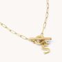 Gracie Gold Initial And Birthstone T Bar Necklace, thumbnail 2 of 8
