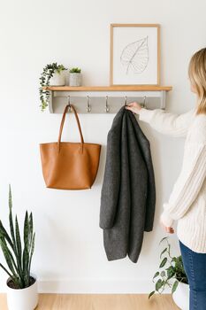 Grey Coat Rack With Shelf And Hooks, 2 of 12