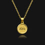 Star Sign Zodiac Disc Necklace 18k Gold Plated, thumbnail 2 of 11