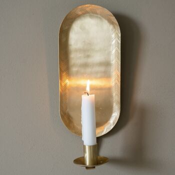 Brass Wall Sconce Candle Holder, 3 of 3