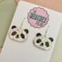 Panda Glitter Statement Earrings / Panda Lover Gift / Zoo Lover Gift / Birthday Gift For Her, thumbnail 5 of 5