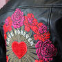 Black Cropped 'Love Forever' Wedding Jacket, thumbnail 7 of 10