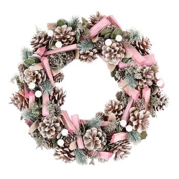 Handmade Spring Pink Front Door Wreath, 2 of 5