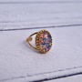 Pink And Blue Fire Opal Ring, thumbnail 2 of 6