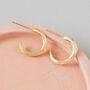 9ct Gold Curved Small Hoop Earrings, thumbnail 12 of 12