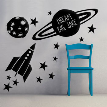 Personalised Balloons/Rocket Wall Stickers, 5 of 7