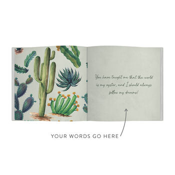 Personalised 'Reasons Why' Book Cacti Design, 9 of 12