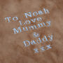 Personalised Embroidery Highland Cow Brown Toy Soother, thumbnail 2 of 12