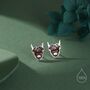 Sterling Silver Enamel Highland Cow Stud Earrings, thumbnail 1 of 12