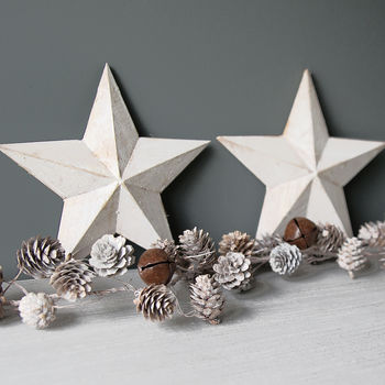 Whitewashed Pinecones And Bells Garland, 2 of 3