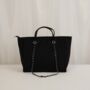 Personalised Monogram Canvas Tote Bag In Black, thumbnail 4 of 4