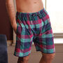 Men's Montrose Check Brushed Cotton Shorts, thumbnail 2 of 2