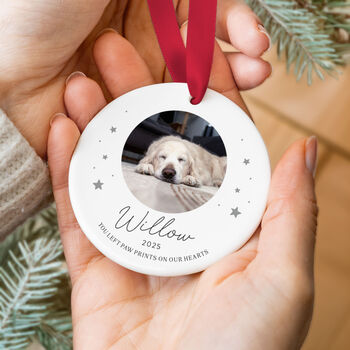 Personalised Pet Memorial Photo Ornament Personlised Name, 6 of 7