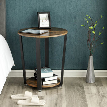 Round Side Table With Shelf, 3 of 5