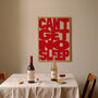 Can't Get No Sleep Print | Music Poster | Wall Art | House Music | Bold | Typographic | Wall Decor | Dj | Trance, thumbnail 5 of 7