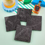 Any Location Street Map Slate Coaster Set, thumbnail 4 of 9