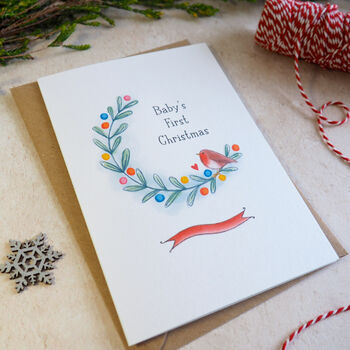Little Robin Baby's First Christmas Card, 7 of 7
