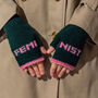 Feminist Fingerless Mittens, thumbnail 2 of 4