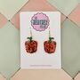 Bell Pepper Glitter Resin Earrings, thumbnail 1 of 11