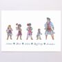 Personalised Pirate Family Print, thumbnail 4 of 11