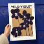 Wild Violet Illustration Riso Print, thumbnail 1 of 8